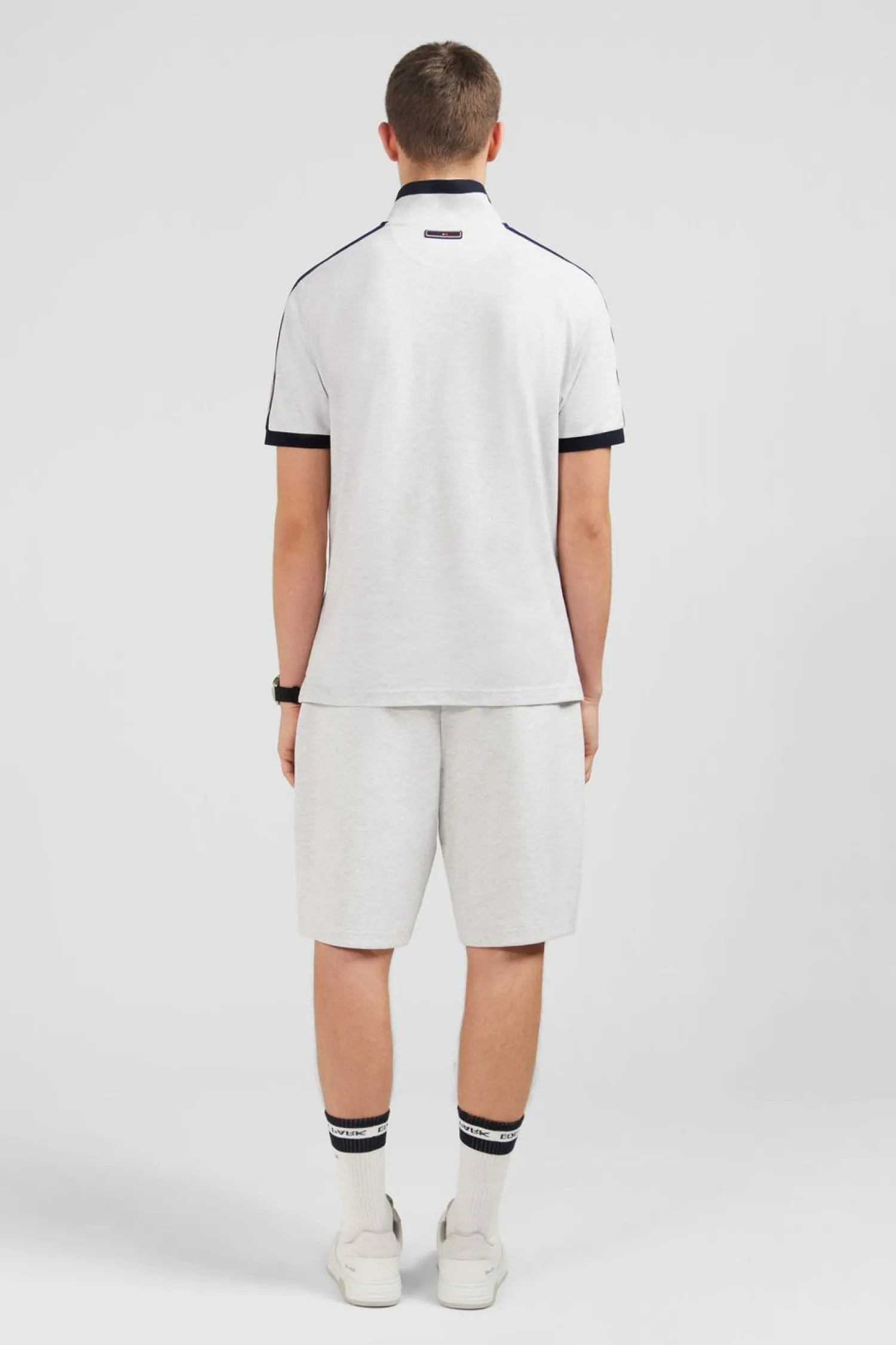 Poo Gri Chine anche Courte Homme Polos