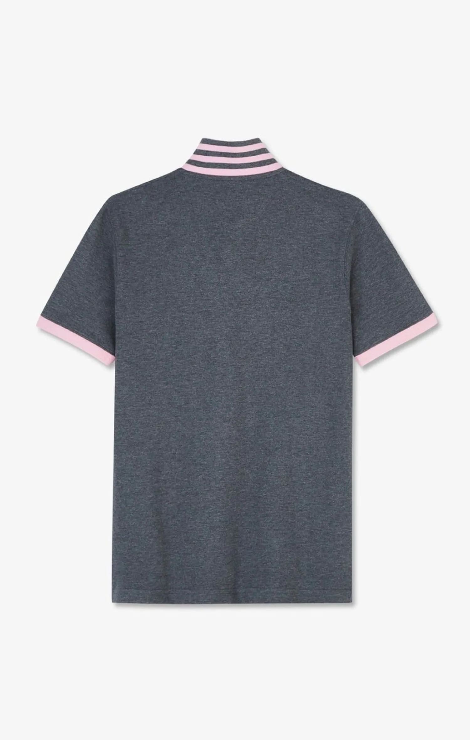 Clearance Poo Gri En Coton Pia Avec Detai Contrate Homme Polos
