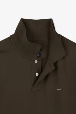 Outlet Poo Kaki Uni A anche Courte Homme Polos