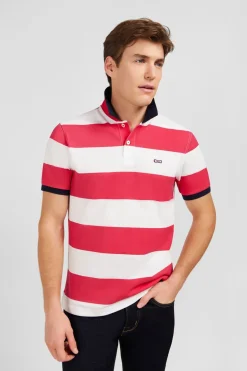 New Poo anche Courte Cerce Rouge En Pique Coton Homme Polos