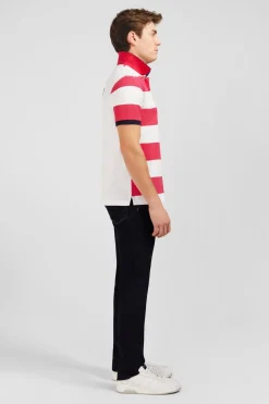 New Poo anche Courte Cerce Rouge En Pique Coton Homme Polos