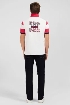 New Poo anche Courte Cerce Rouge En Pique Coton Homme Polos