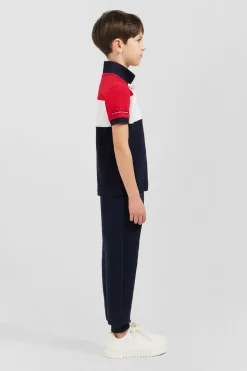 New Polo Manches Courtes Tricolore Xv De France En Pique Coton Enfant Enfant