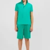 Discount Polo Manches Courtes Vert En Pique Coton Enfant Enfant