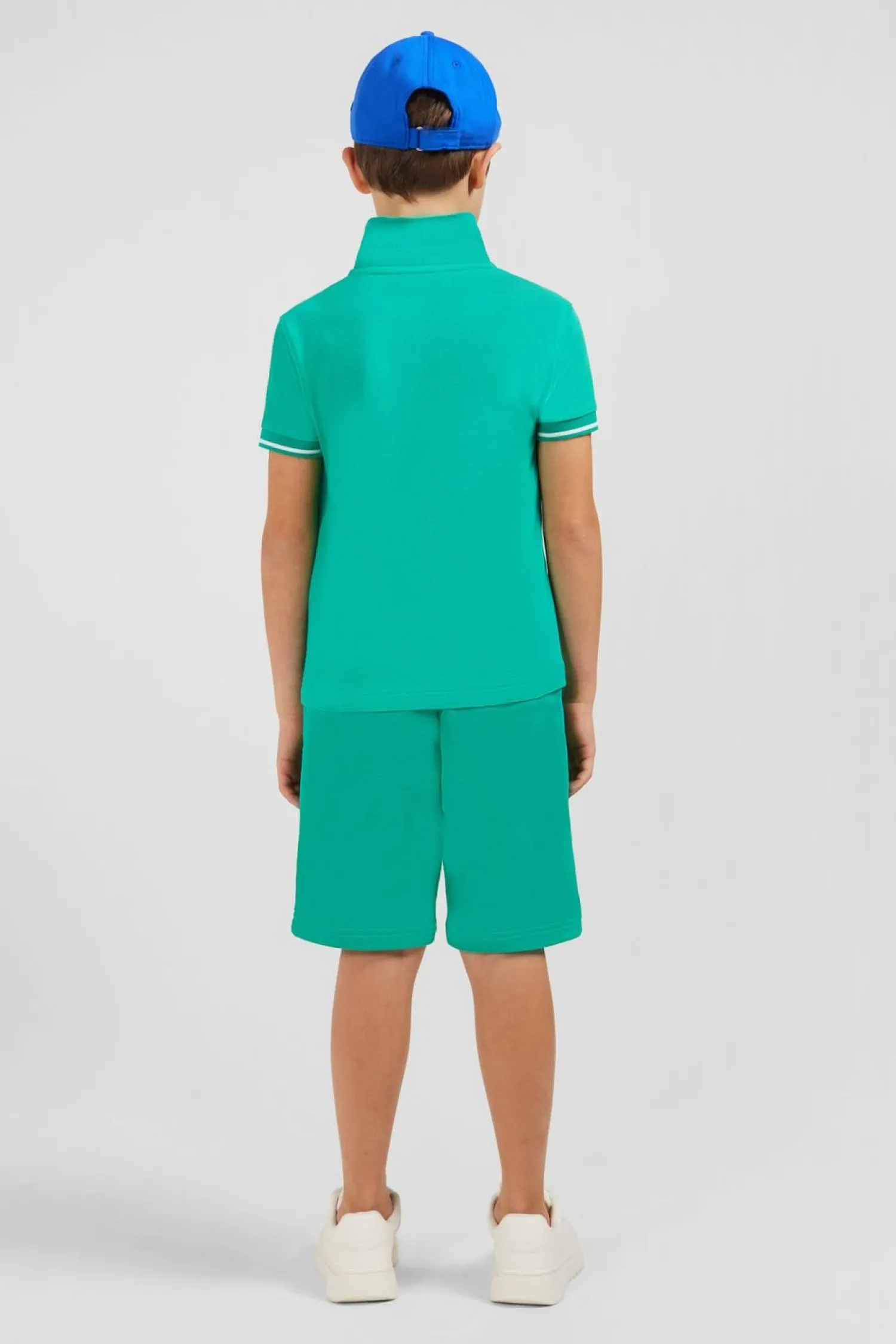 Discount Polo Manches Courtes Vert En Pique Coton Enfant Enfant