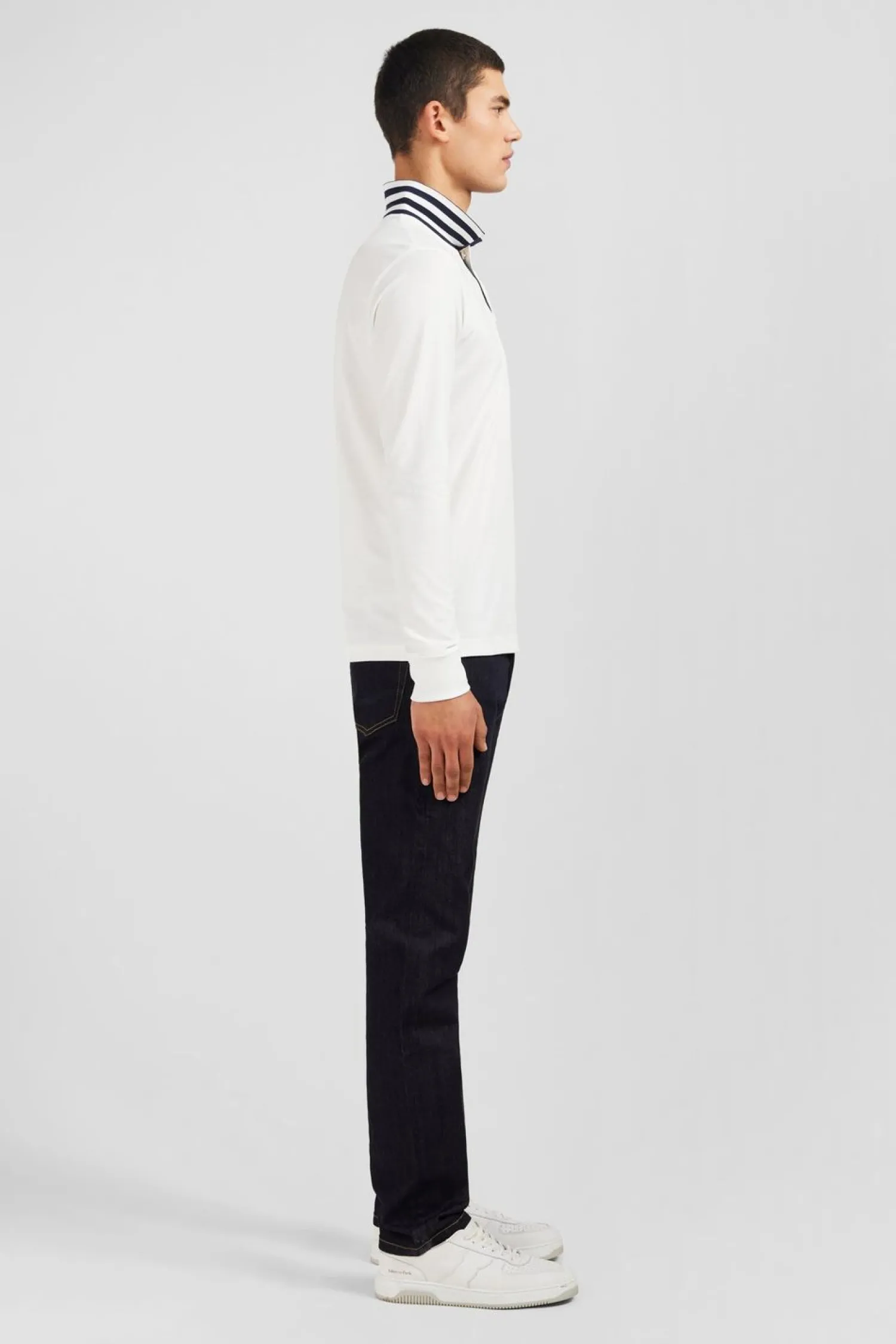 Outlet Poo anche ongue Banc En Coton Avec Co Contrate Homme Polos