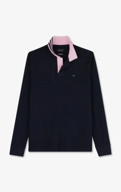 Outlet Poo anche ongue Beu arine En Coton Avec Co Contrate Homme Polos