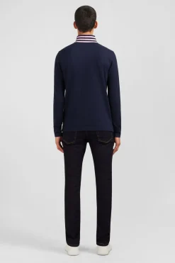 Outlet Poo anche ongue Beu arine En Coton Avec Co Contrate Homme Polos