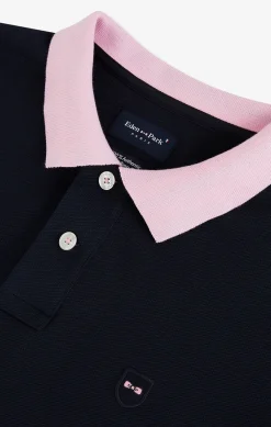 Outlet Poo anche ongue Beu arine En Coton Avec Co Contrate Homme Polos
