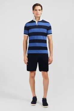 Best Poo Raye Beu A anche Courte Homme Polos
