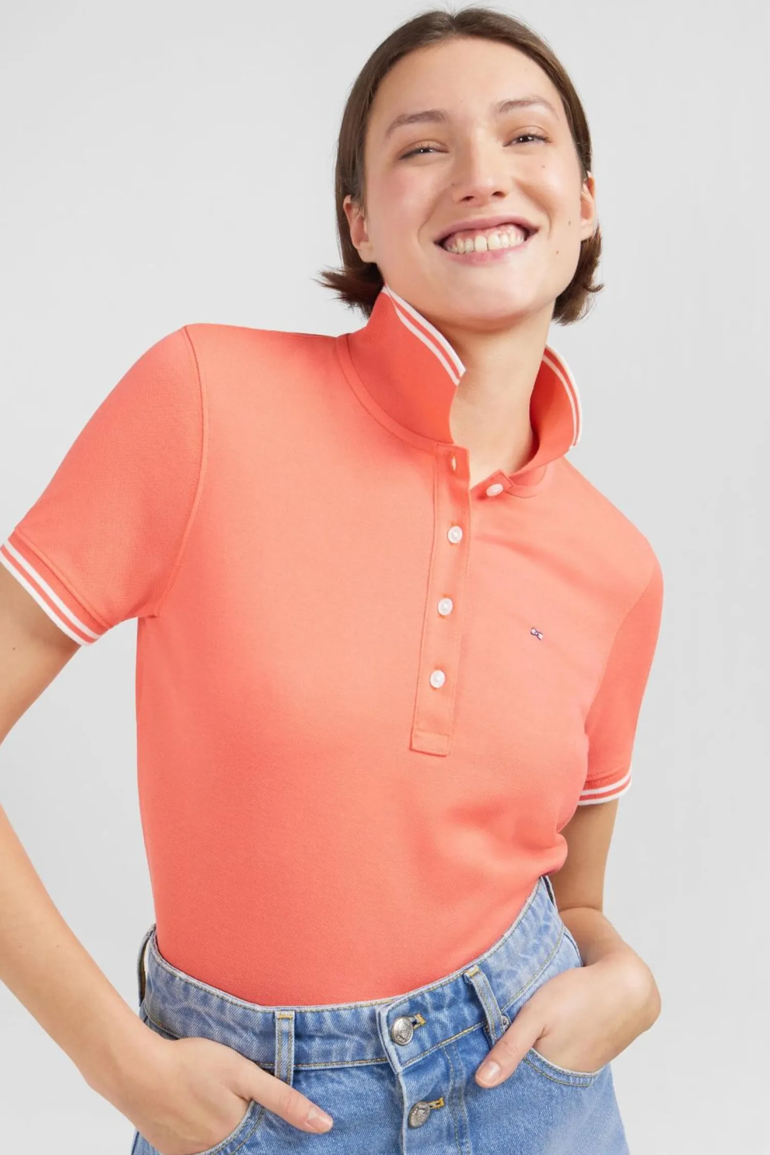Online Poo Roe auon anche Courte En Coton Pia Femme Polos