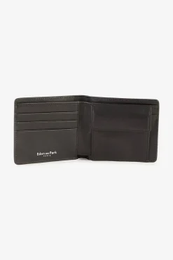 Clearance Portefeuille Forme Italien En Cuir Noir Homme Portefeuilles