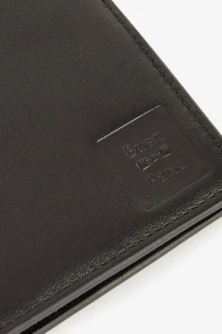 Clearance Portefeuille Forme Italien En Cuir Noir Homme Portefeuilles