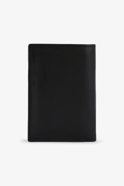 Outlet Porte Feuille Noir En Cuir Homme Portefeuilles