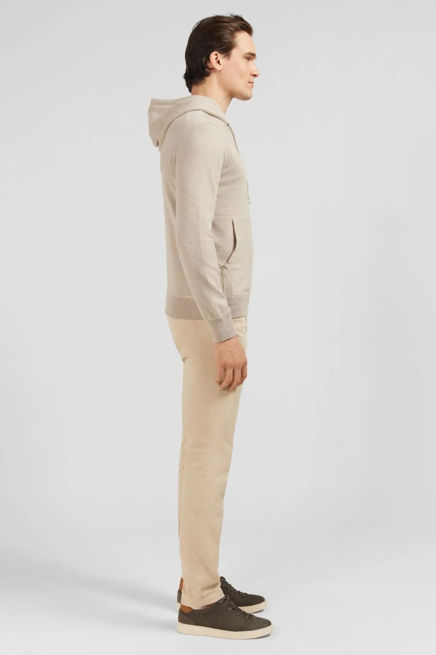 Hot Pu A Capuche Beige Homme Pulls