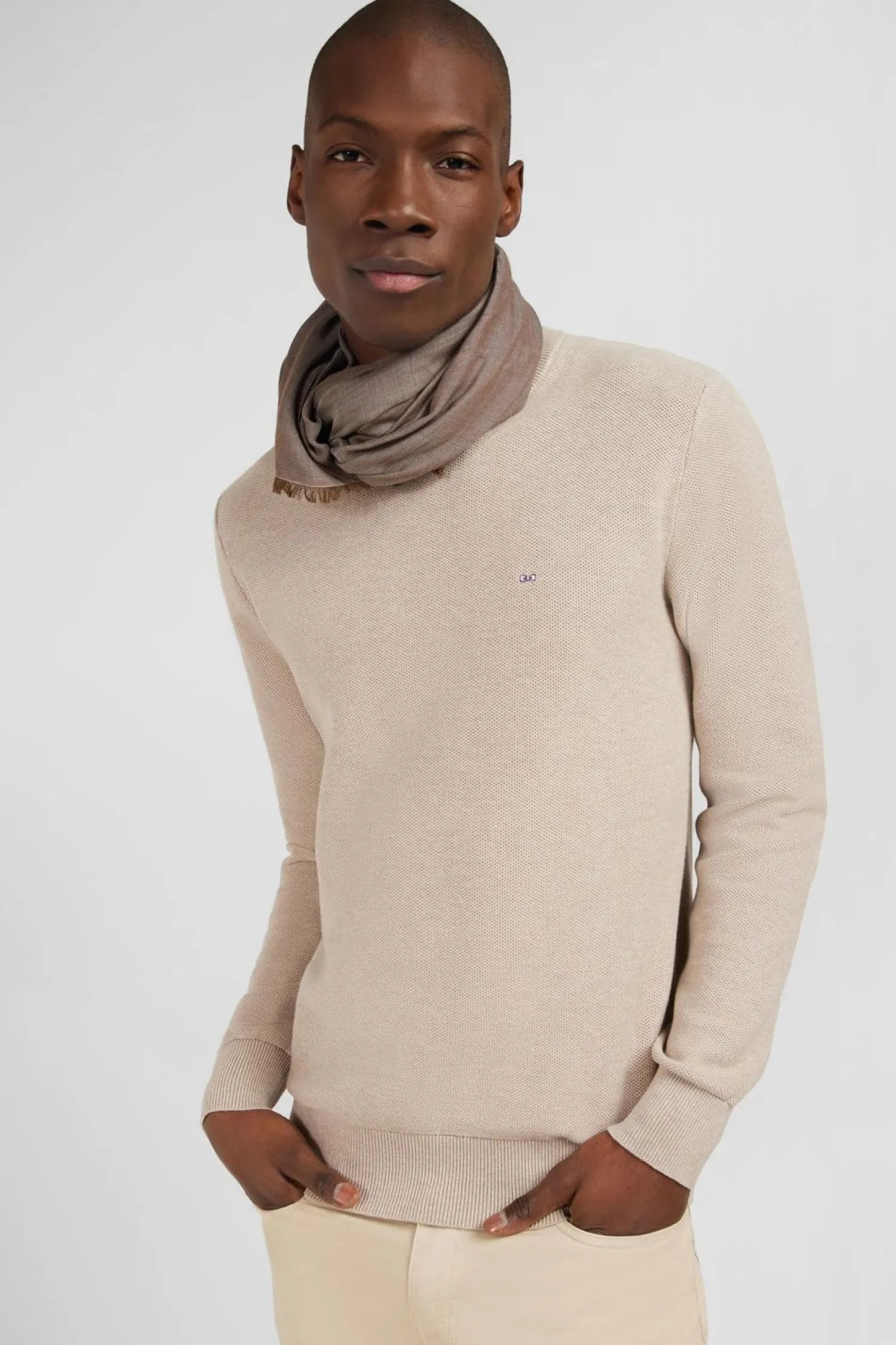 Clearance Pu Beige En aie Fantaiie Homme Pulls