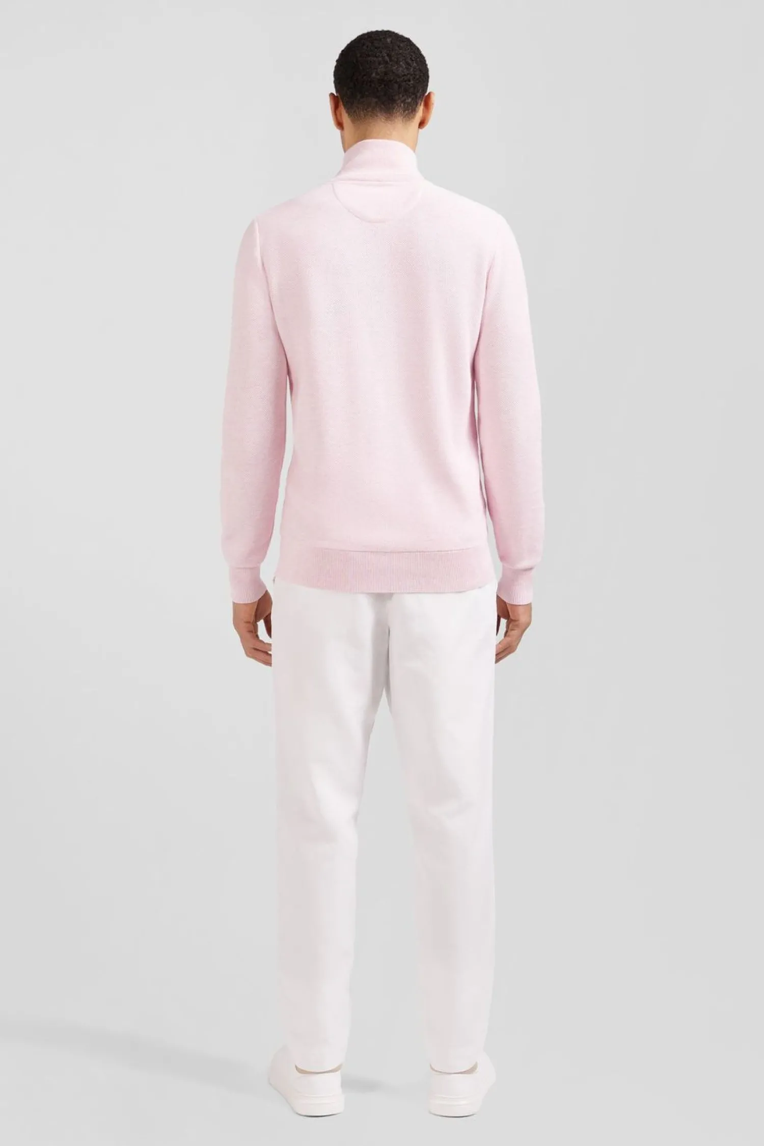 New Pu Co Caionneur Zippe En Coton Roe Homme Pulls