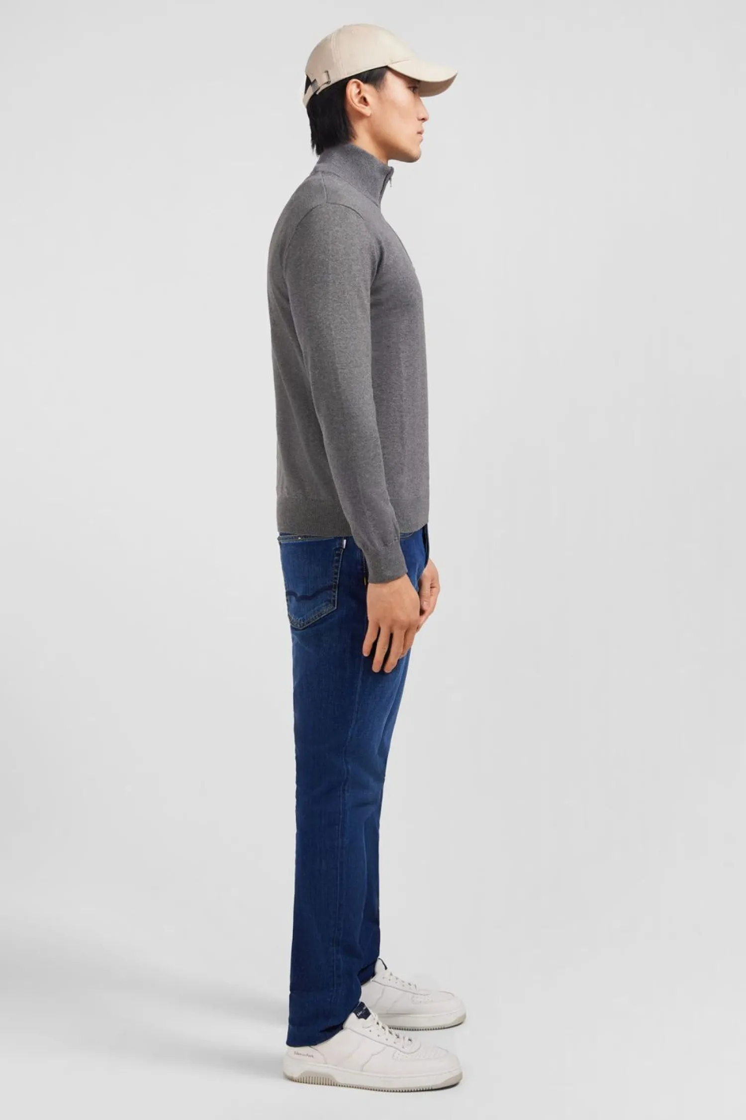 Hot Pu Gri A Co Caionneur En Coton Homme Pulls