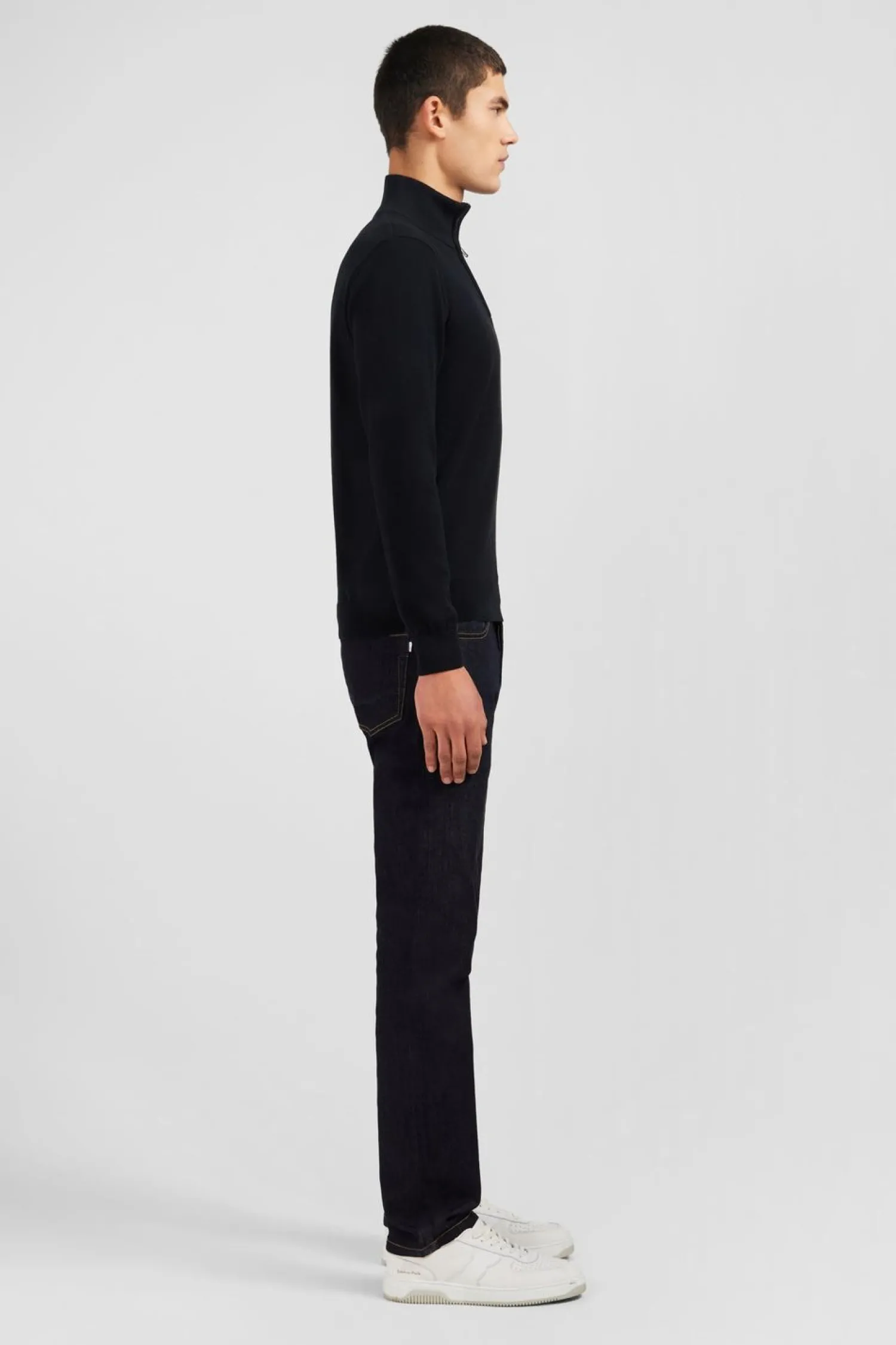 Sale Pu Noir A Co Caionneur En Coton Homme Pulls
