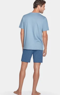 Online Pyjaa Court Cie A icro otif Initiae En Jerey Coton Homme Pyjamas