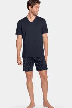 Best Pyjaa Court arine A hort icro otif En Jerey Coton Homme Pyjamas
