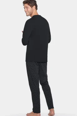 Sale Pyjaa ong arine A icro otif En Jerey Coton Homme Pyjamas