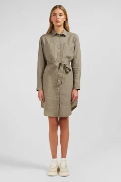 Outlet Robe Cheie En in Kaki Femme Robes