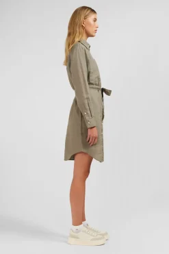 Outlet Robe Cheie En in Kaki Femme Robes