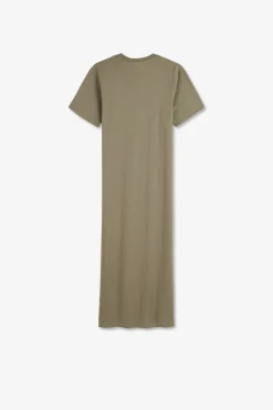 New Robe T-hirt Beige En Coton Pia Femme Robes