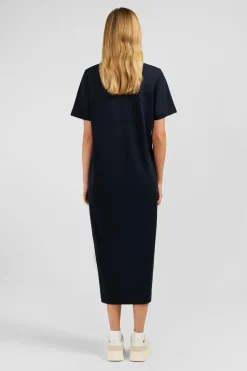 Online Robe T-hirt Noire En Coton Pia Femme Robes