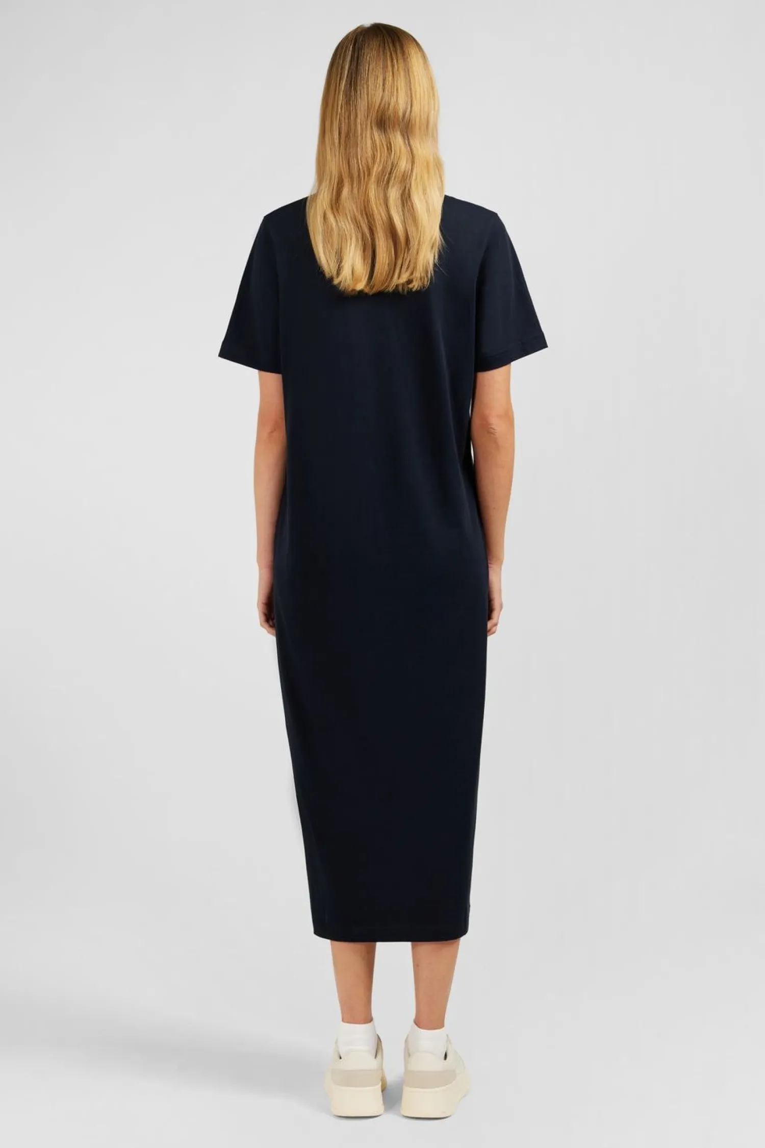Online Robe T-hirt Noire En Coton Pia Femme Robes