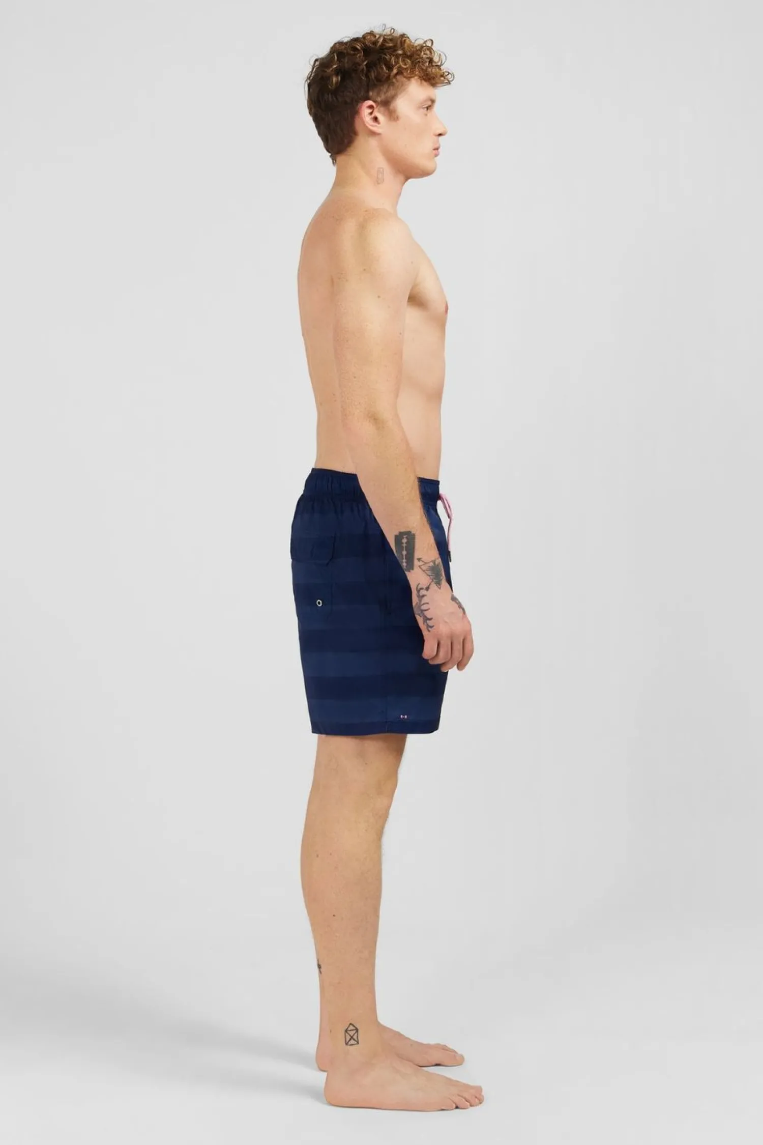 Outlet hort De Bain A Rayure Beu Homme Maillots De Bain