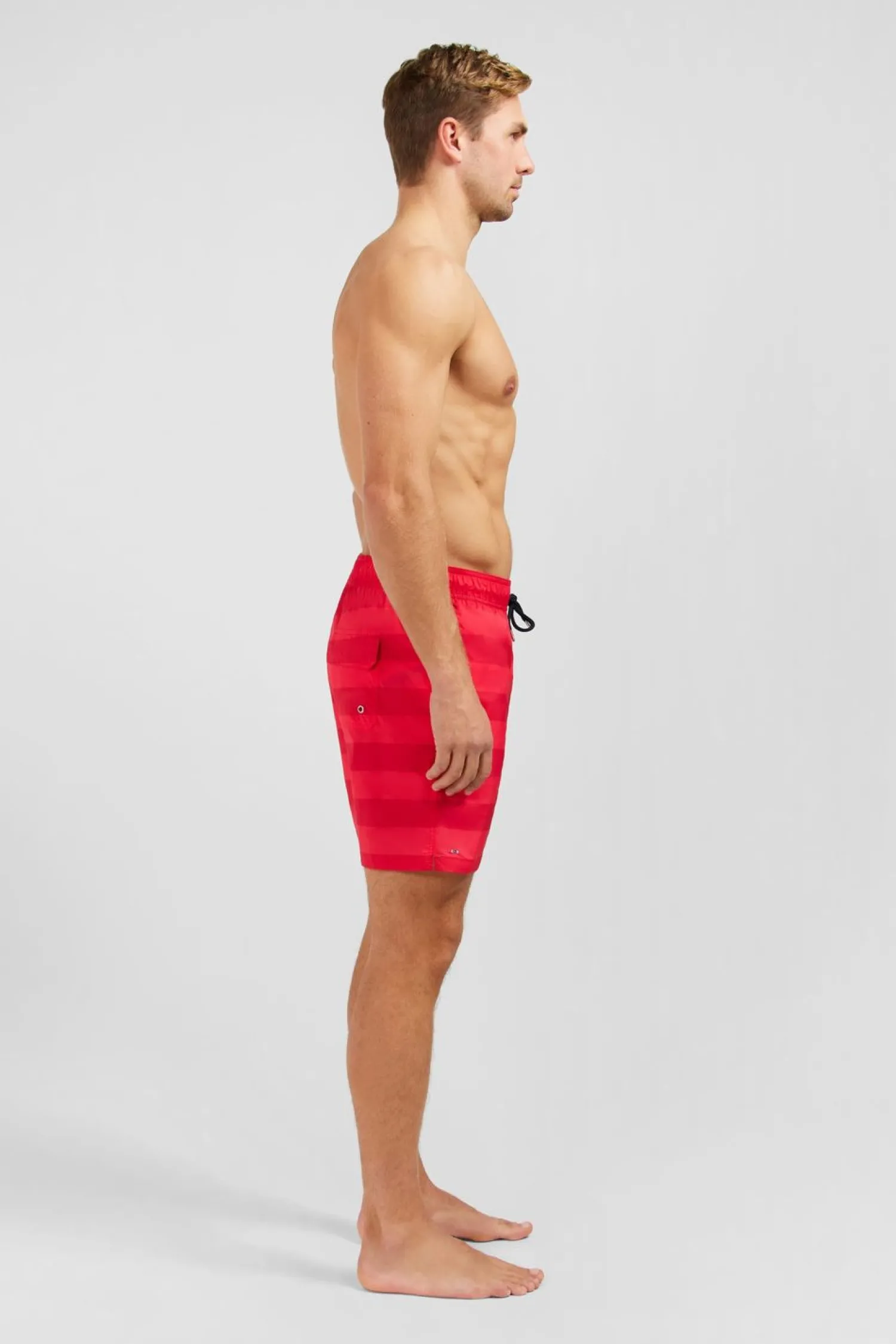 Discount hort De Bain A Rayure Rouge Homme Maillots De Bain