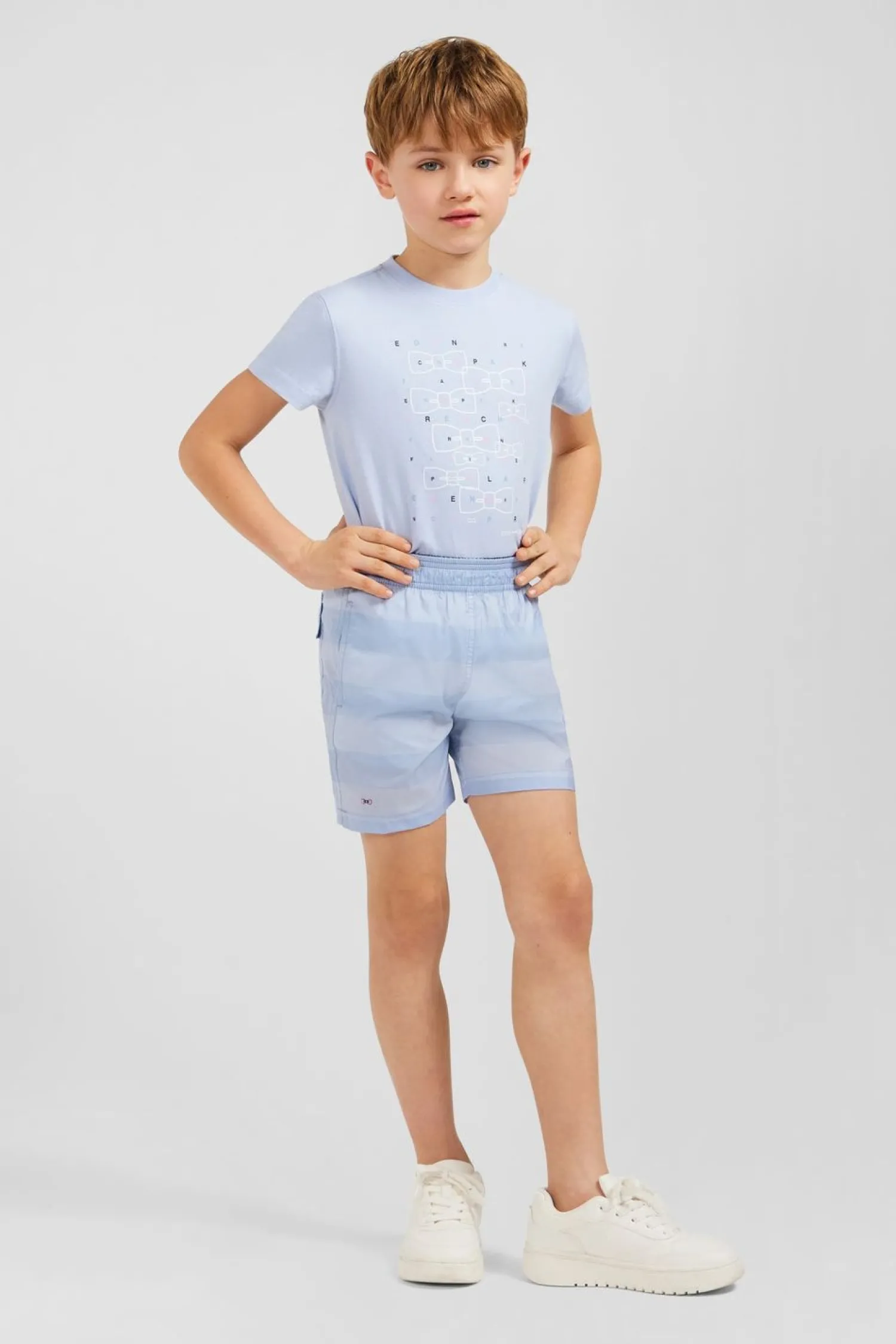 Best Short De Bain Enfant A Rayures Bleu Clair Enfant Enfant