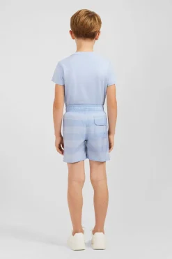 Best Short De Bain Enfant A Rayures Bleu Clair Enfant Enfant