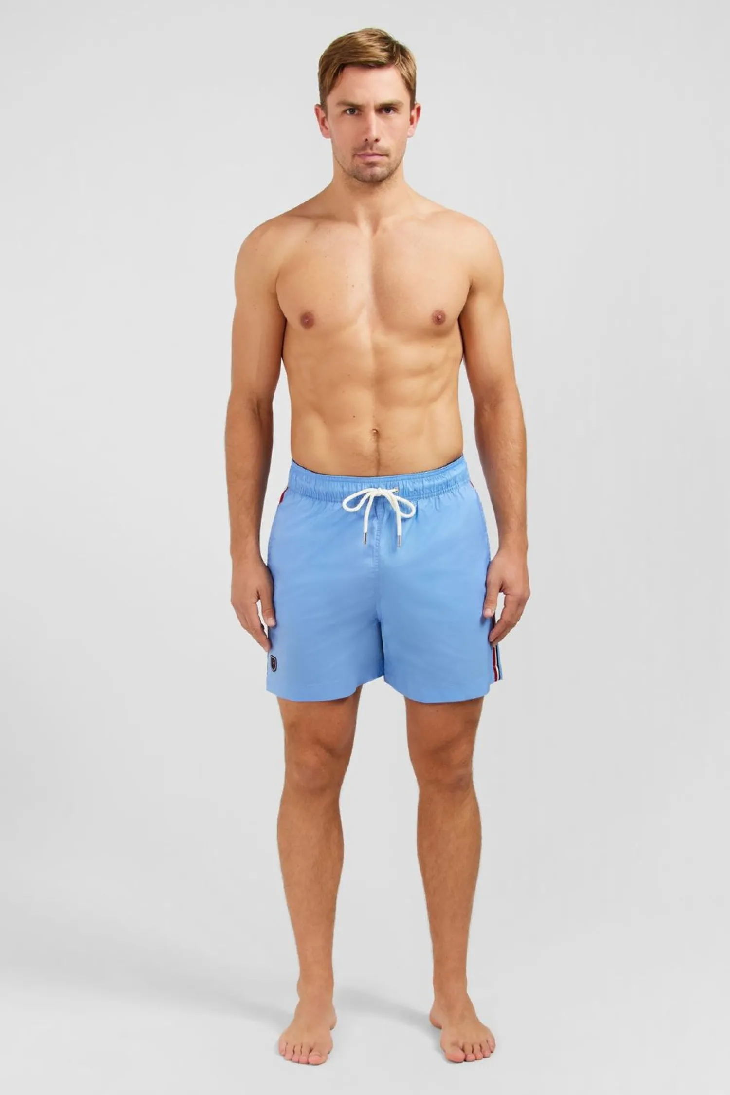 Clearance hort De Bain Uni Detai Bande Tricoore Homme Maillots De Bain