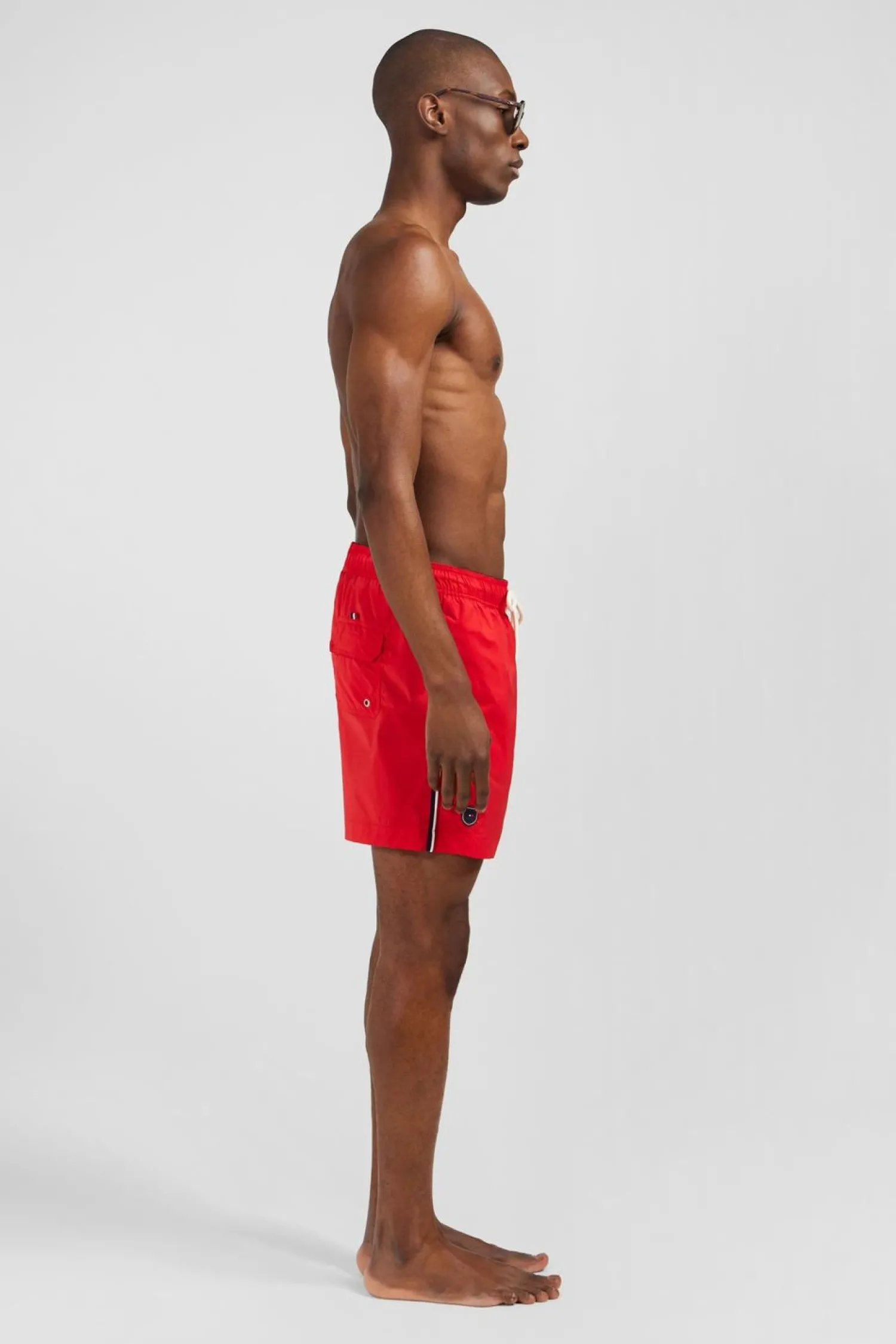 Best hort De Bain Uni Detai Bande Tricoore Homme Maillots De Bain