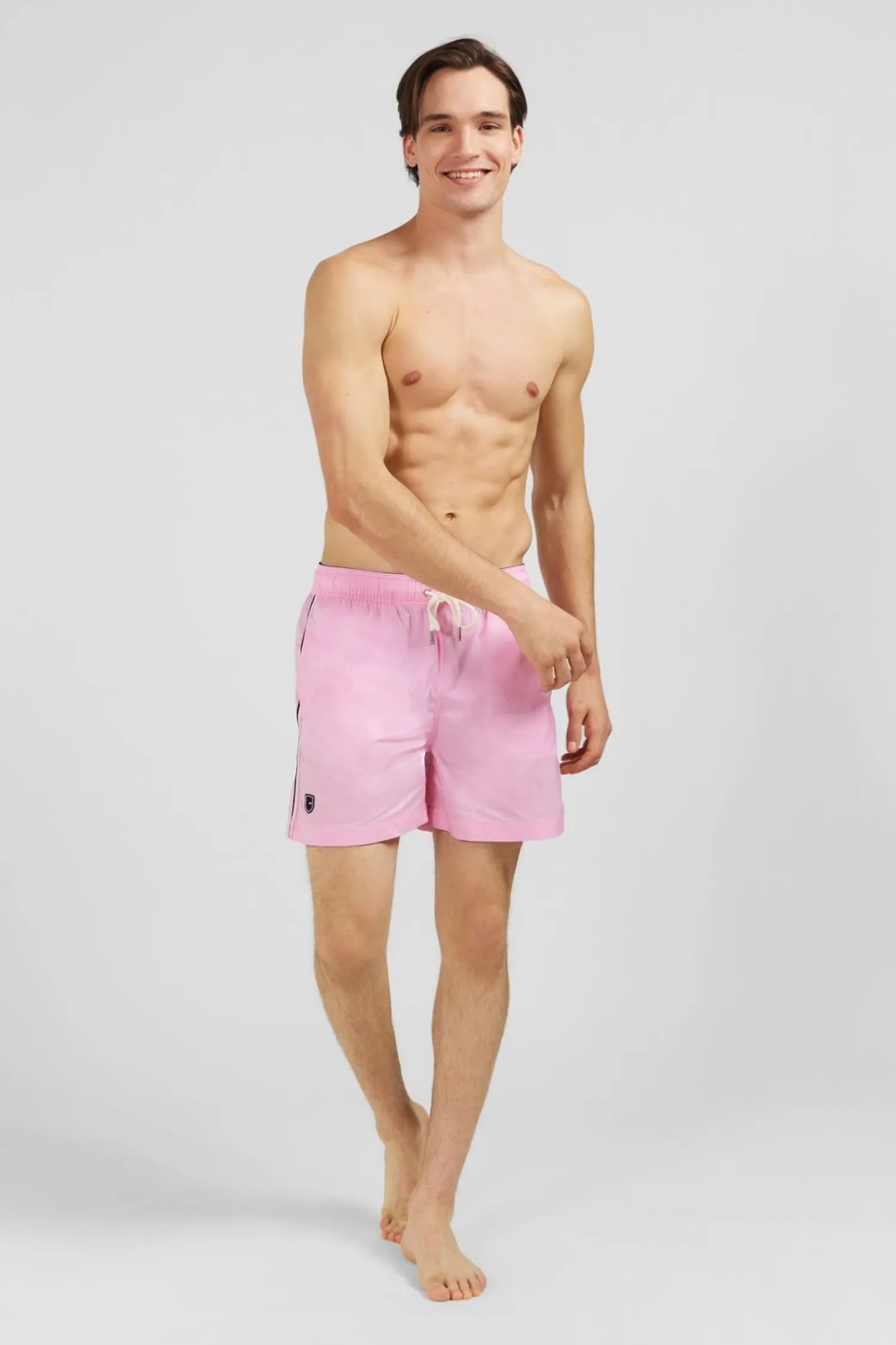 hort De Bain Uni Detai Bande Tricoore Homme Maillots De Bain