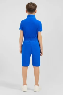 Short En Molleton Bleu Coupe Regular Enfant Enfant