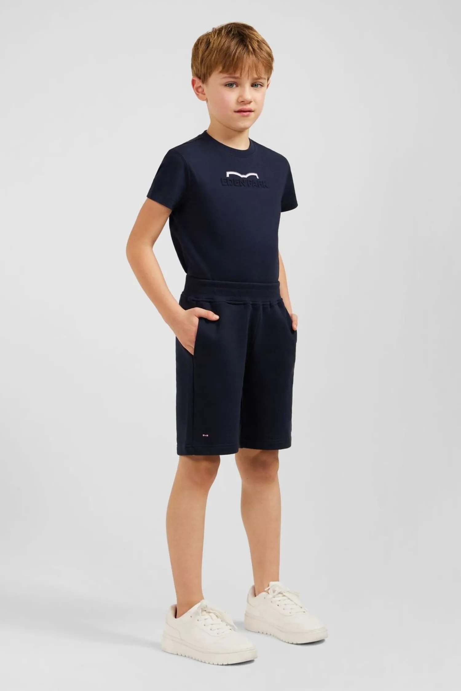 Discount Short En Molleton Coton Marine Coupe Regular Enfant Enfant