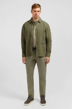 urcheie Kaki A Poche Paquee Coupe Caique Homme Manteaux Et Vestes