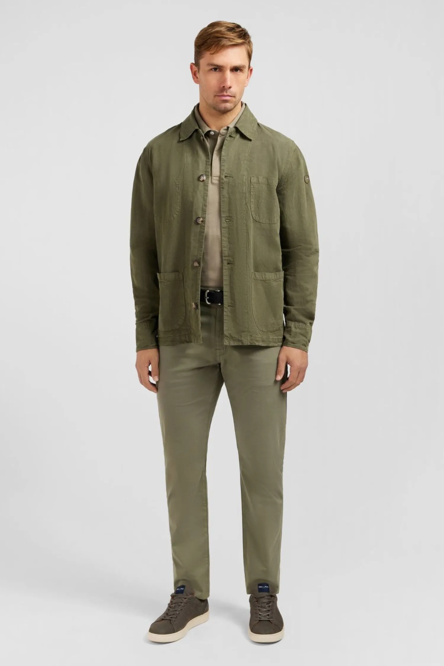 urcheie Kaki A Poche Paquee Coupe Caique Homme Manteaux Et Vestes