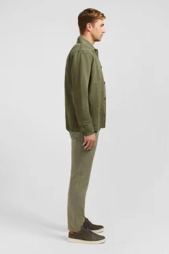 urcheie Kaki A Poche Paquee Coupe Caique Homme Manteaux Et Vestes