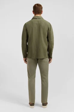 urcheie Kaki A Poche Paquee Coupe Caique Homme Manteaux Et Vestes