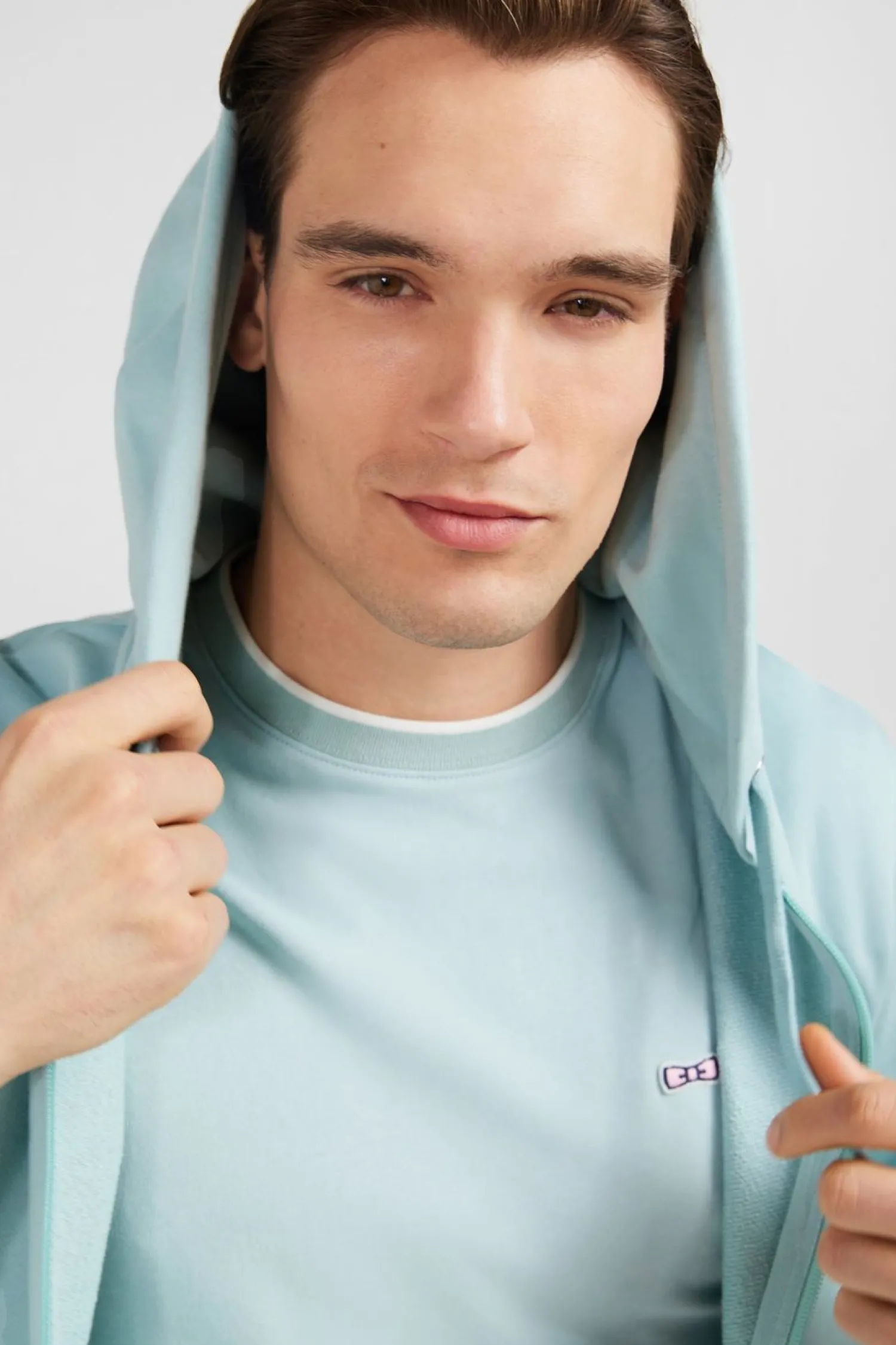 Discount weathirt A Capuche En oeton Vert Ebee Noeud Papion Homme Sweats