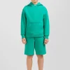Sweatshirt A Capuche Serigraphiee Vert En Molleton Enfant Enfant