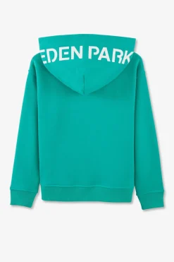 Sweatshirt A Capuche Serigraphiee Vert En Molleton Enfant Enfant