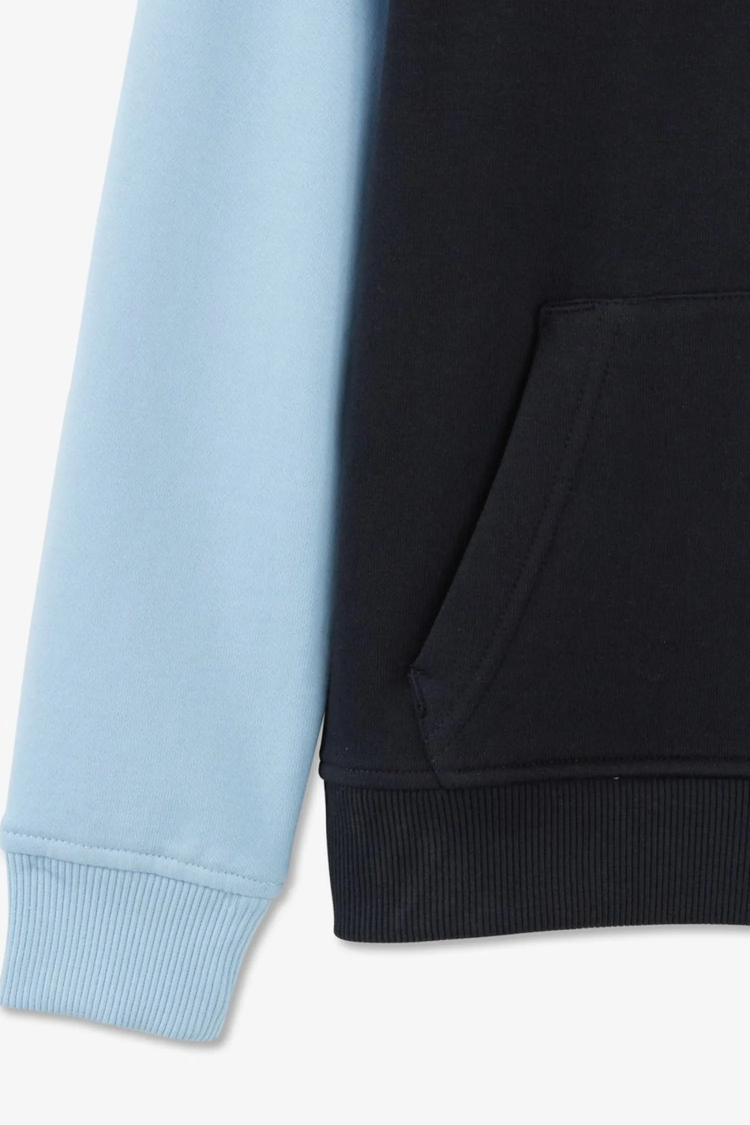 Best Sweatshirt Col Polo Marine Manches Bicolores En Coton Enfant Enfant