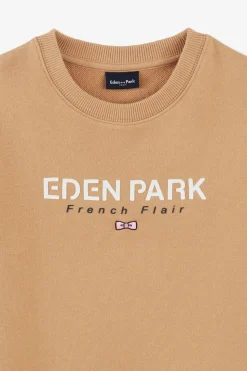 Outlet Sweatshirt Col Rond French Flair Beige En Molleton Coton Enfant Enfant