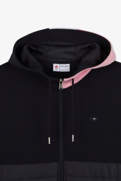 Online weat Zippe Beu Fonce A Capuche Tricoore Homme Sweats